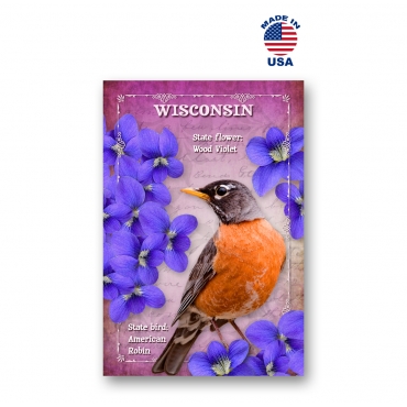 Wisconsin Bird & Flower Set of 20