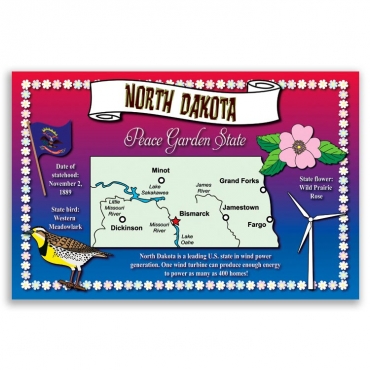  North Dakota map